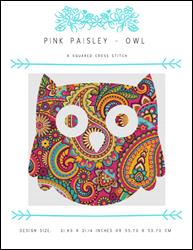 Pink Paisley - Owl / X Squared Cross Stitch