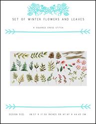 Set Of Winter Flowers And Leaves / X Squared Cross Stitch