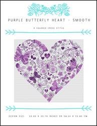 Purple Butterfly Heart - Smooth / X Squared Cross Stitch