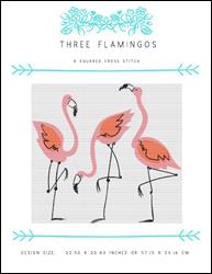 Three Flamingos / X Squared Cross Stitch