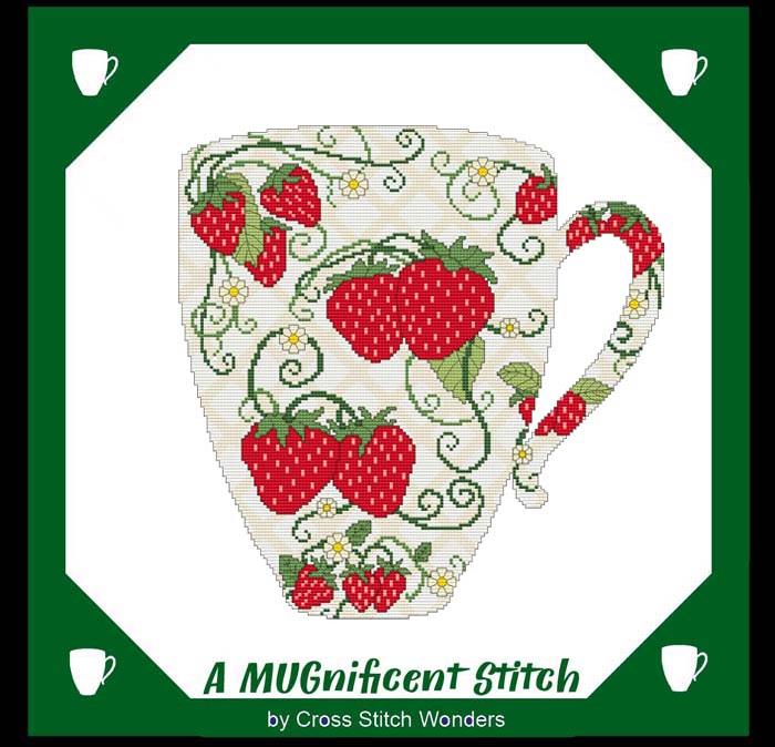 A MUGnificent Stitch - STRAWBERRIES / Cross Stitch Wonders