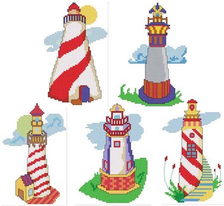 Whimsical Lighthouses / Cross Stitch Wonders