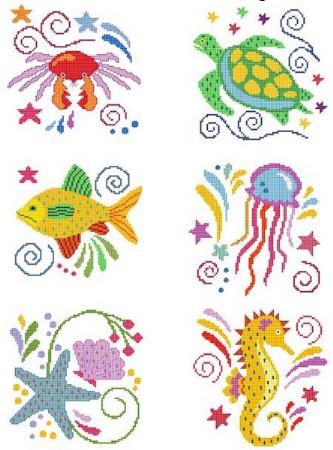 Jacobean Sea Friends 2 / Cross Stitch Wonders