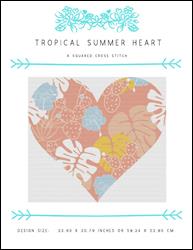 Tropical Summer Heart / X Squared Cross Stitch