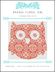 Orange Floral Owl / X Squared Cross Stitch