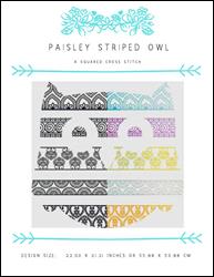 Paisley Striped Owl / X Squared Cross Stitch