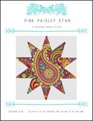 Pink Paisley Star / X Squared Cross Stitch