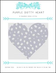 Purple Dotty Heart / X Squared Cross Stitch