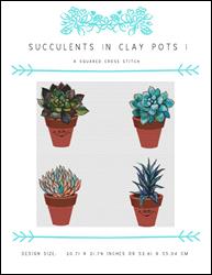 Succulents In Clay Pots I / X Squared Cross Stitch