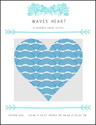 Waves Heart / X Squared Cross Stitch