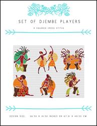 Set Of Djembe Players / X Squared Cross Stitch