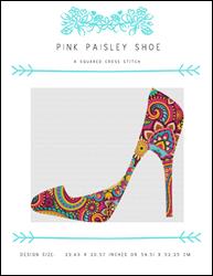 Pink Paisley Shoe / X Squared Cross Stitch