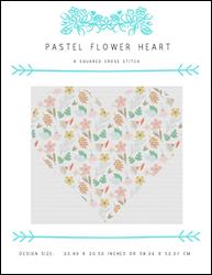 Pastel Flower Heart / X Squared Cross Stitch