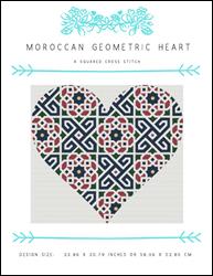 Moroccan Geometric Heart / X Squared Cross Stitch