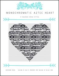 Monochromatic Aztec Heart / X Squared Cross Stitch