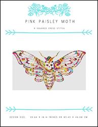 Pink Paisley Moth / X Squared Cross Stitch