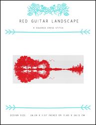 Red Guitar Landscape / X Squared Cross Stitch