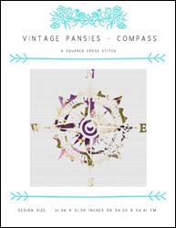 Vintage Pansies - Compass / X Squared Cross Stitch