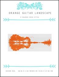 Orange Guitar Landscape / X Squared Cross Stitch