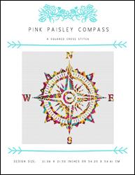 Pink Paisley Compass / X Squared Cross Stitch