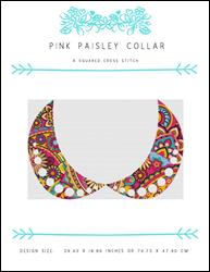 Pink Paisley Collar / X Squared Cross Stitch