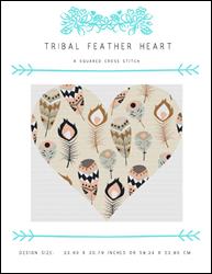 Tribal Feather Heart / X Squared Cross Stitch