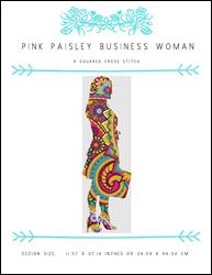 Pink Paisley Business Woman / X Squared Cross Stitch