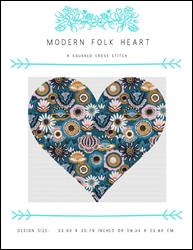 Modern Folk Heart / X Squared Cross Stitch