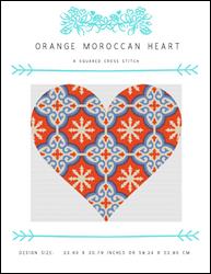 Orange Moroccan Heart / X Squared Cross Stitch