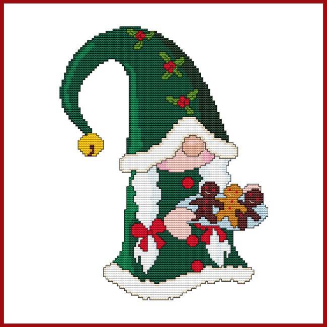 Ms. Christmas Cookie Gnome / Cross Stitch Wonders