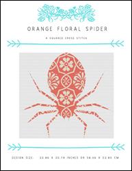 Orange Floral Spider / X Squared Cross Stitch