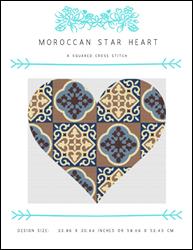 Moroccan Star Heart / X Squared Cross Stitch