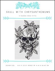 Skull With Chrysanthemums / X Squared Cross Stitch