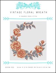 Vintage Floral Wreath / X Squared Cross Stitch