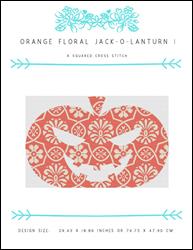 Orange Floral Jack-O-Lanturn I / X Squared Cross Stitch