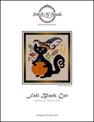 Fall Black Cat / Stitch N Needs