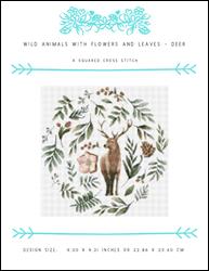 Wild Animals With Flowers and Leaves - Deer / X Squared Cross Stitch