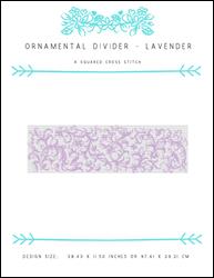 Ornamental Divider - Lavender / X Squared Cross Stitch