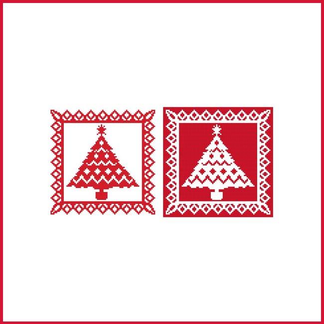 Christmas Stencil Ornament - Tree / Cross Stitch Wonders