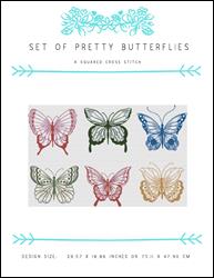 Set of Pretty Butterflies / X Squared Cross Stitch