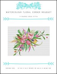 Watercolour Floral Corner Bouquet / X Squared Cross Stitch