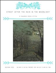 Street After the Rain in the Moonlight / X Squared Cross Stitch