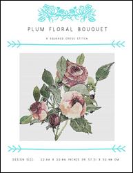 Plum Floral Bouquet / X Squared Cross Stitch