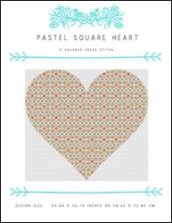 Pastel Square Heart / X Squared Cross Stitch