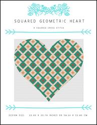 Squared Geometric Heart / X Squared Cross Stitch