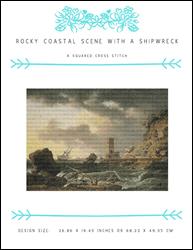 Rocky Coastal Scene With a Shipwreck / X Squared Cross Stitch