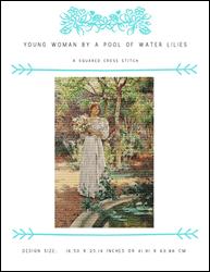 Young Woman by a Pool of Water Lilies / X Squared Cross Stitch