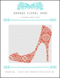 Orange Floral Shoe / X Squared Cross Stitch