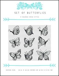 Set of Butterflies / X Squared Cross Stitch