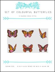 Set of Colourful Butterflies / X Squared Cross Stitch